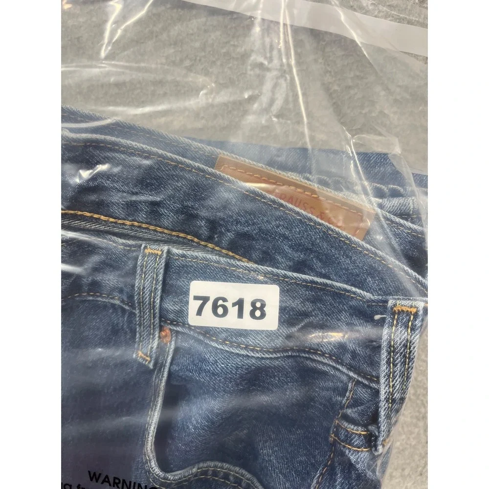 Levis Premium 501 Button Fly Jeans Mens 36x34 Blue Big E Original Straight Leg